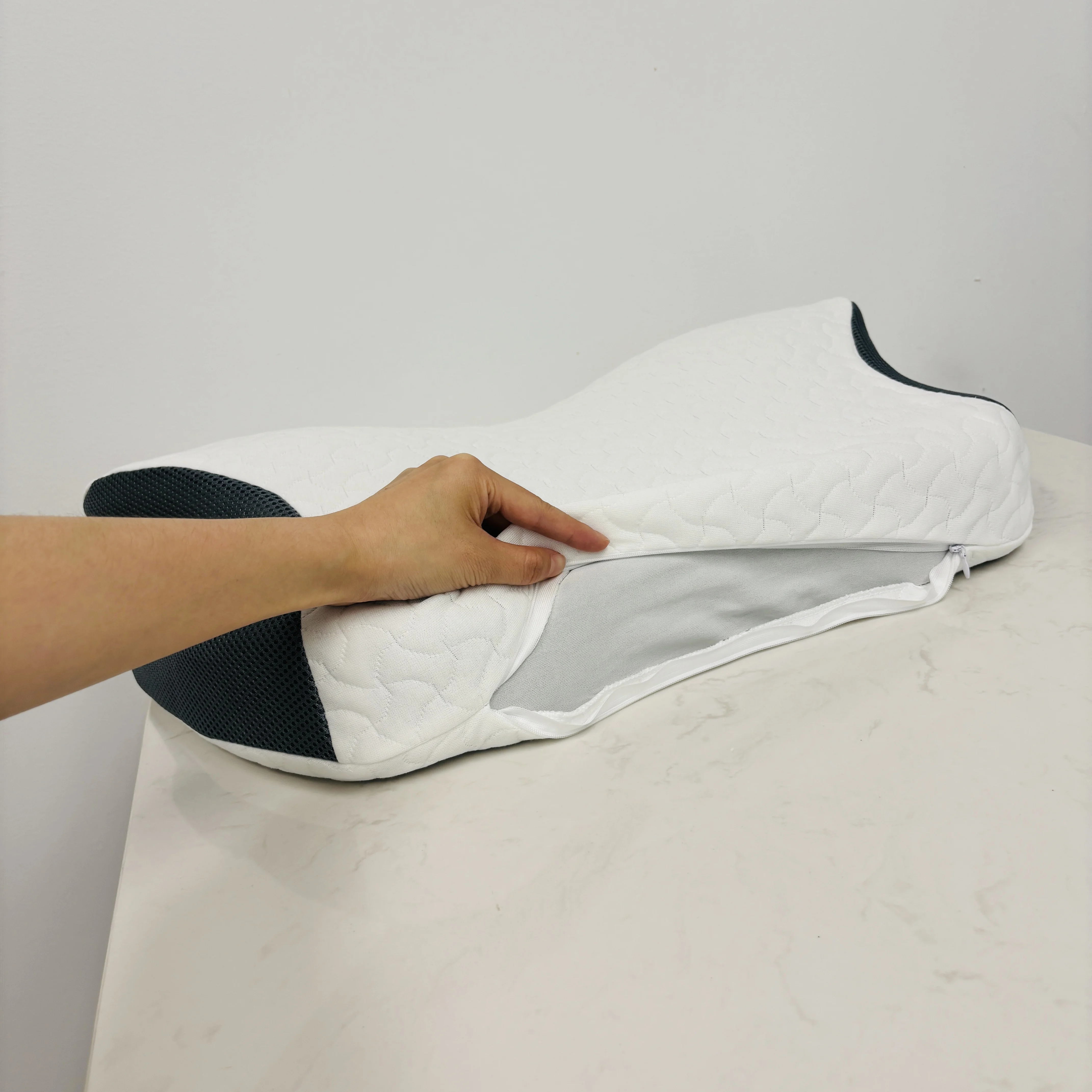 Contour Memory Foam Orthopedic Pillow for Shoulder Pain Ergonomic Head Neck Support Pillow for Side/Back/Stomach Sleepers