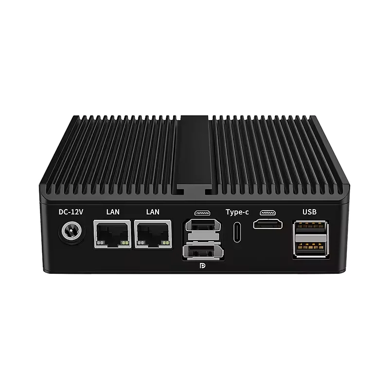 BKHD  Dual Ethernet Fanless Mini PC  G30S 2*LAN 2*COM 2*HMDI  N5105 Barebone win/mikrotik/linux