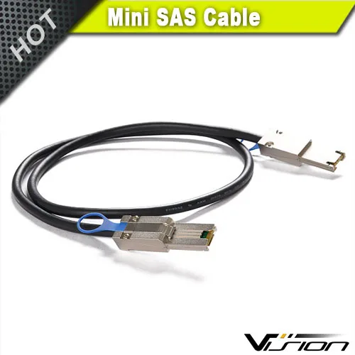 External Mini SAS to Mini SAS Cable Serial Attached SCSI 26 Pin SFF 8088 Male to Male Cord with Latch 6.5FT
