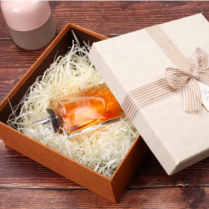 Shoes Gift Box Foldable With Lid / Container Packaging Ribbon Shredded paper