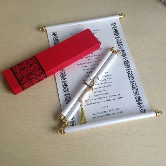 metal bar scroll square box with butterfly ribbon wedding invitations card