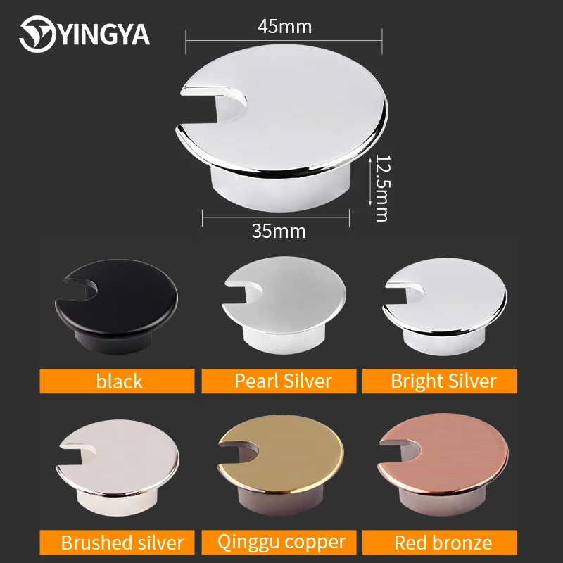 Zinc Alloy Metal Grommets round Cover Wire Cable Hole for Office Desk Versatile Use Kitchen Bedroom Living Room Dining Laundry