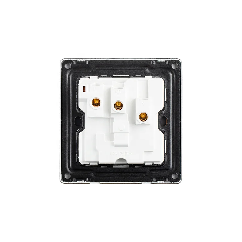 Zhong shan Blue green 5 pin MF switched socked with neon Household glass switch socket