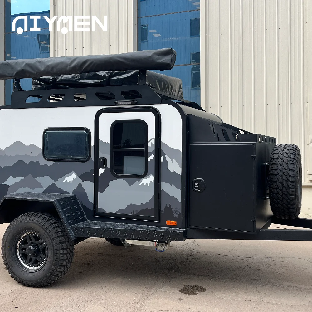 Luxury Mini Caravan for Off-Road Adventures Fiberglass Aluminium Overland Camping Utility Trailer for Outdoor Recreation Travel