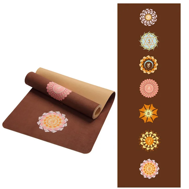 
Pilates Custom Printed Eco Non Slip High Quality Microfiber Suede TPE Yoga Mat 