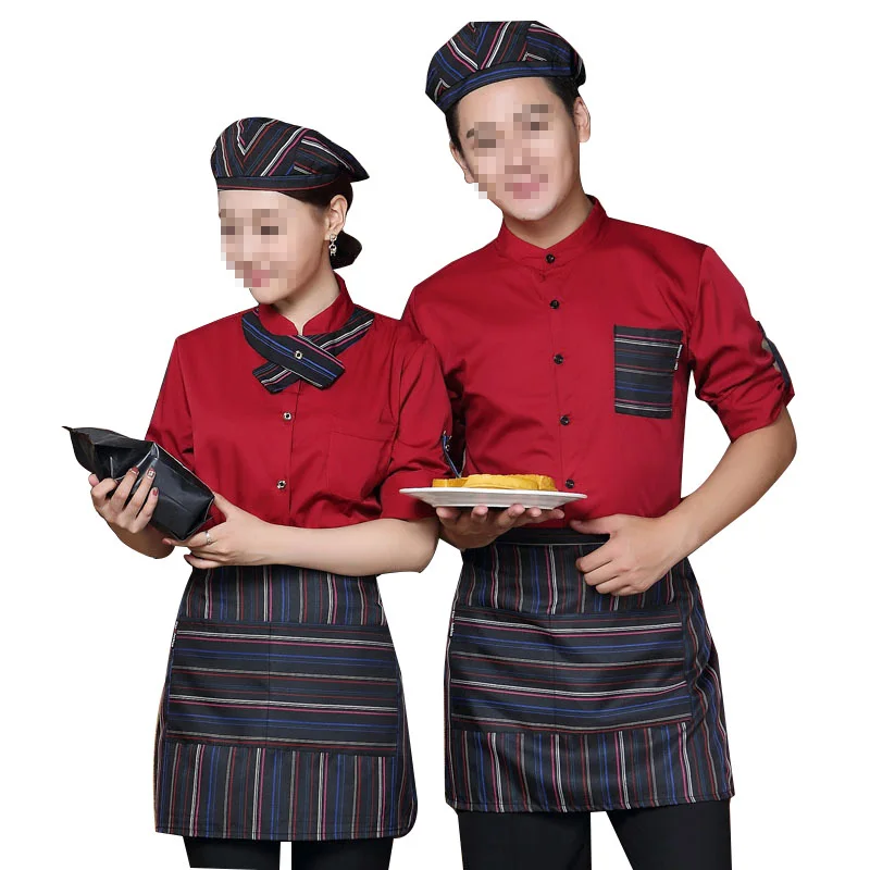 Custom Breathable Chef Workwear Restaurant Kitchen Wear Clothes Short Sleeve Bakery Chef Clothes