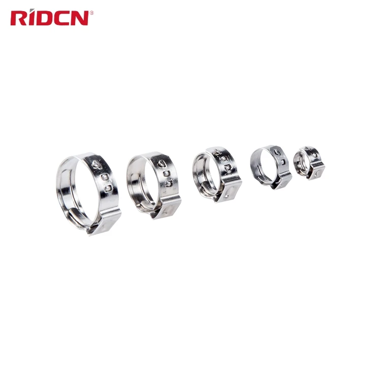 Stepless Single Ear Hose Clamps Stainless Steel Ear Clamps