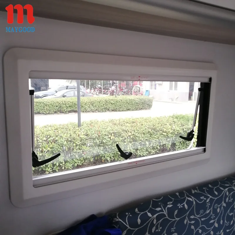 MAYGOOD high quality right angle RV top-hung window with certificate