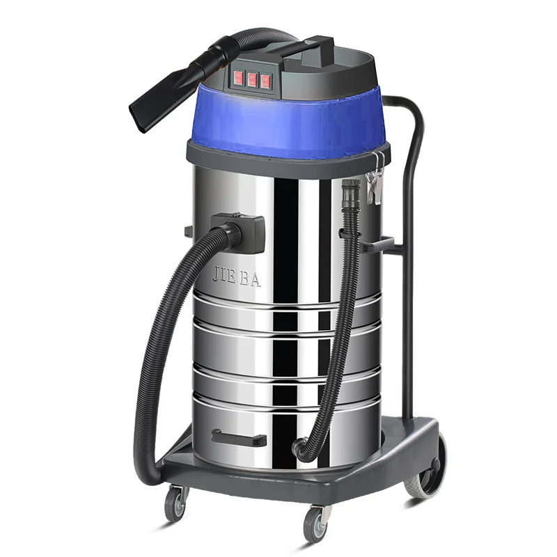 Car wash beauty 80L blue industrial vacuum cleaner commercial property cleaning high-power 3000w for dry and wet dust in factory