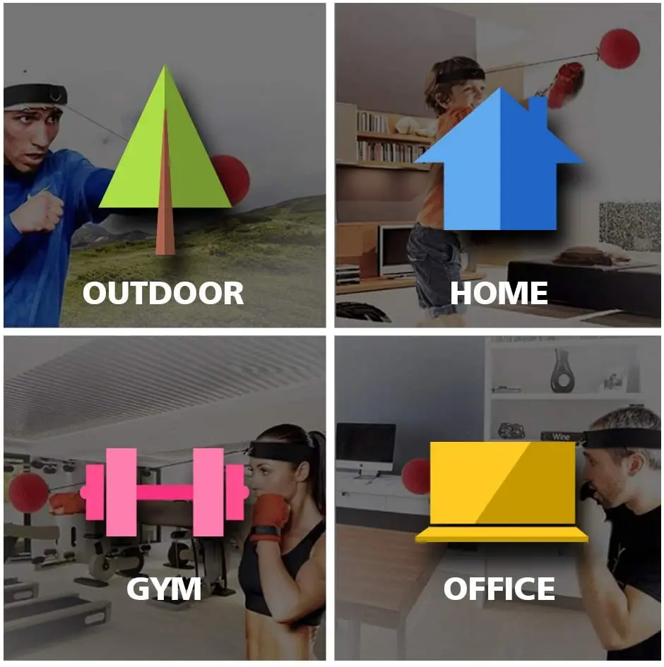 
Indoor gym fitness elastic speed punching training headband boxing reflex ball 