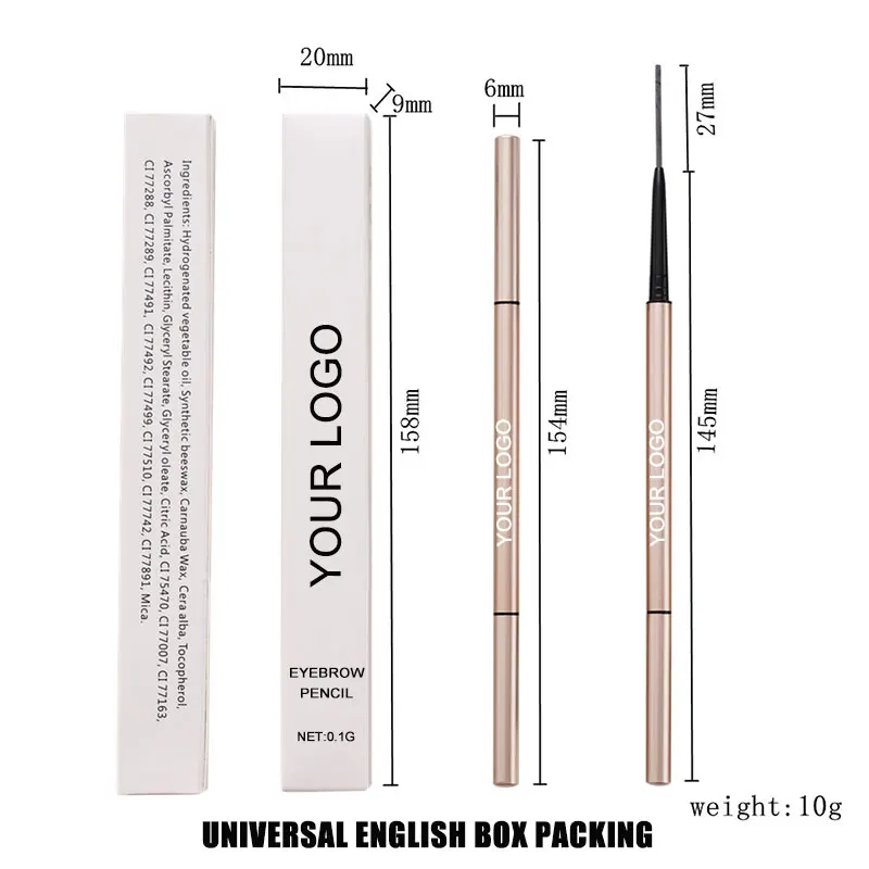 Makeup Korea Waterproof  Creamy Eyebrow Pencil Gold  Private Label Eyebrow Definer  Pencil Vendor