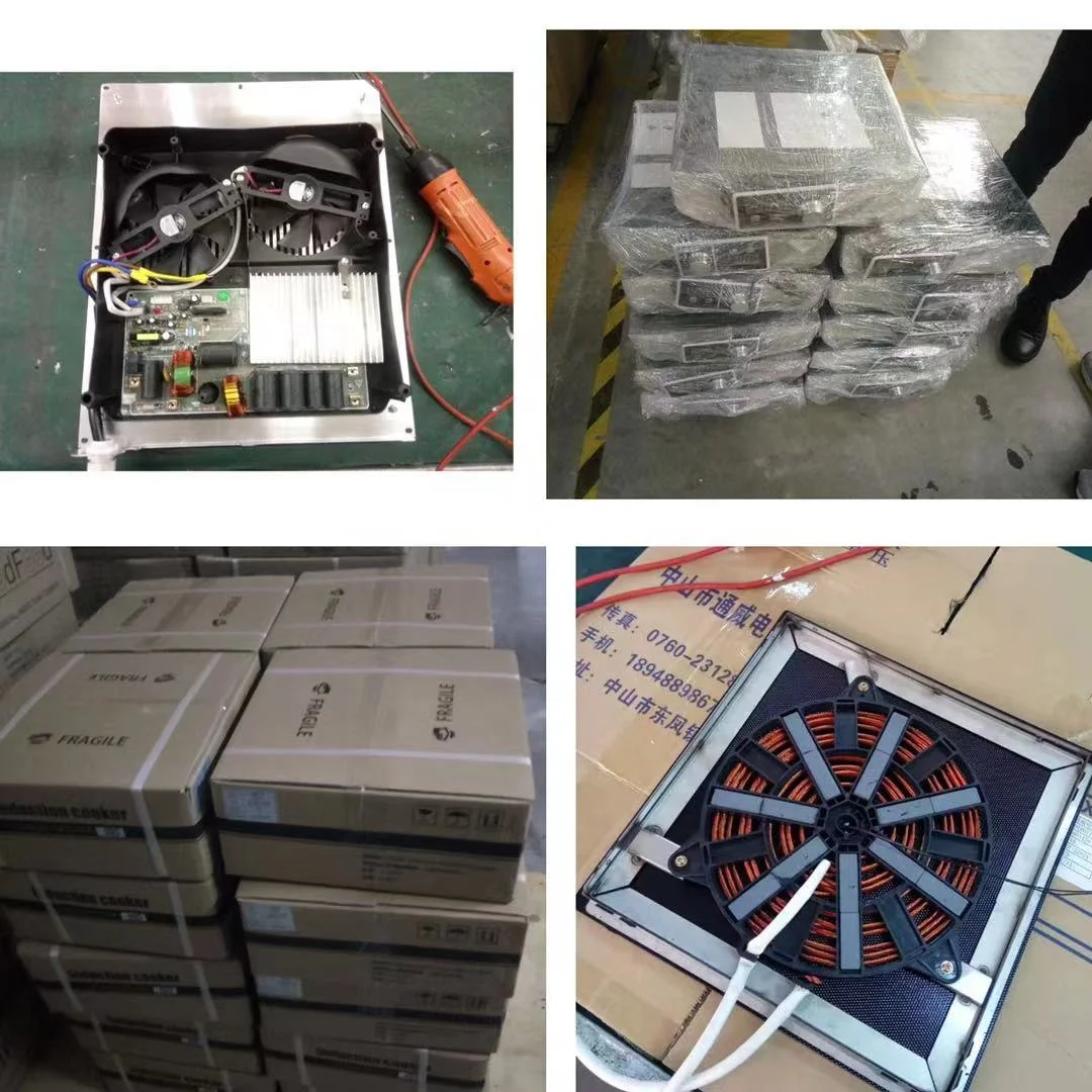 Householder 1 burners induction cooker with micro-crystal panel And Symbol touch button and Vertical 220V/220V PCBA SKD CKD kit