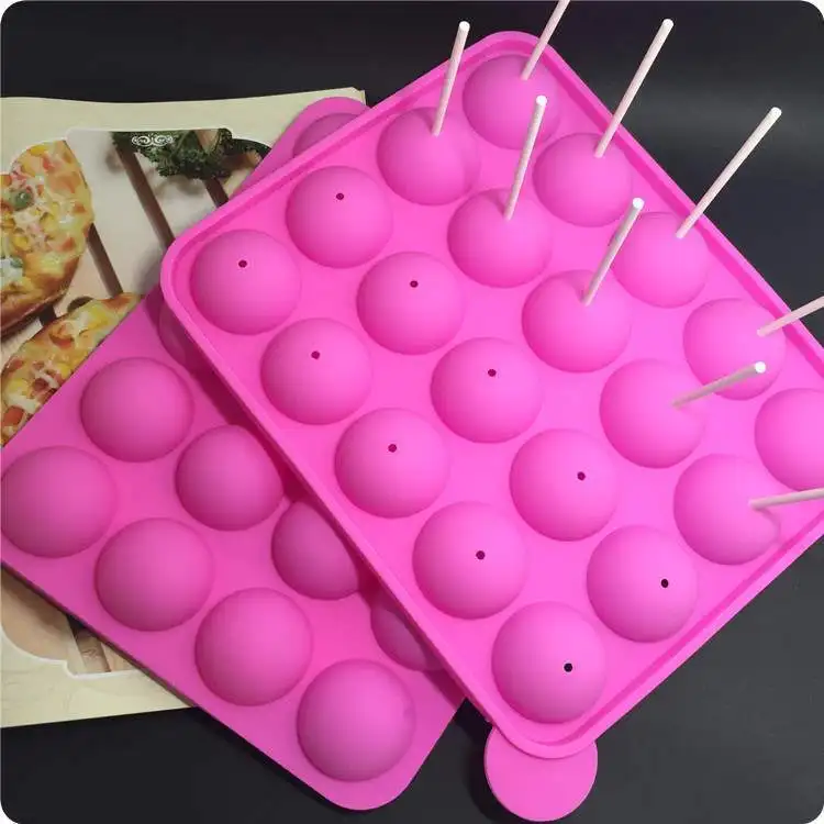 20-Cavity Silicone Lollipop Molds,FOOD GRADE SILICONE,Gift pipes, silicone candy molds