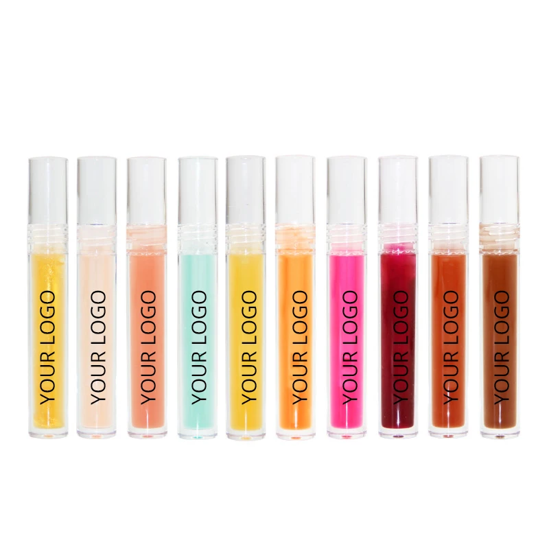 Private Label Custom Logo Wholesale Long Lasting Moisturizing Lips Gloss Natural Nourish Hydrating Fruit Tinted Plumping Lip Oil