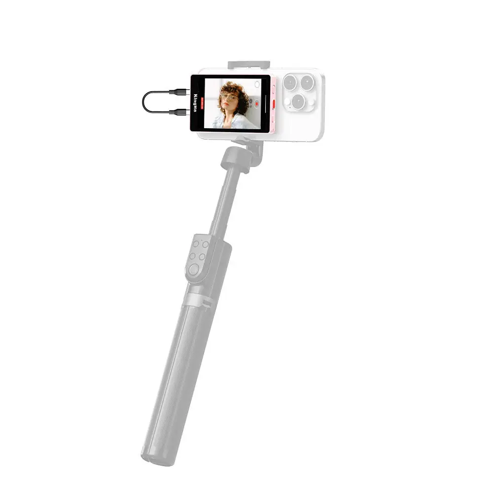 Upgraded Phone Vlogging monitor 4K 30fps video casting built-in Bluetooth remote Magnetic Rear Camera selfie monitor screen