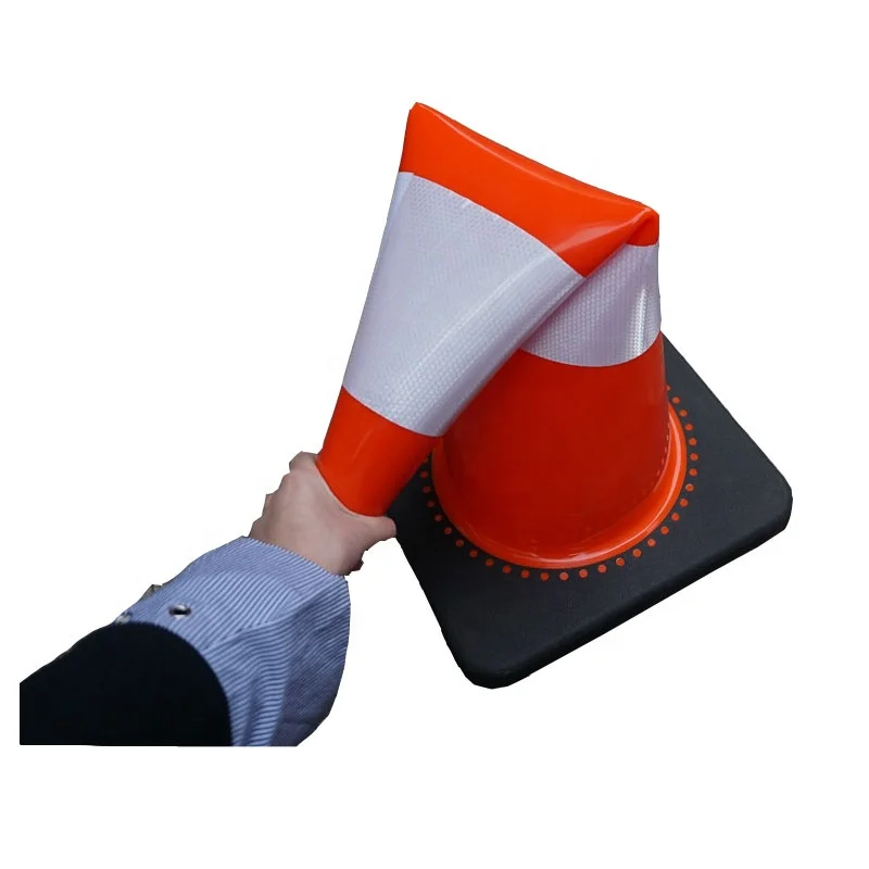 90cm Hot Sale Collapsable Reflective Durable Flexible Safety Traffic Cone