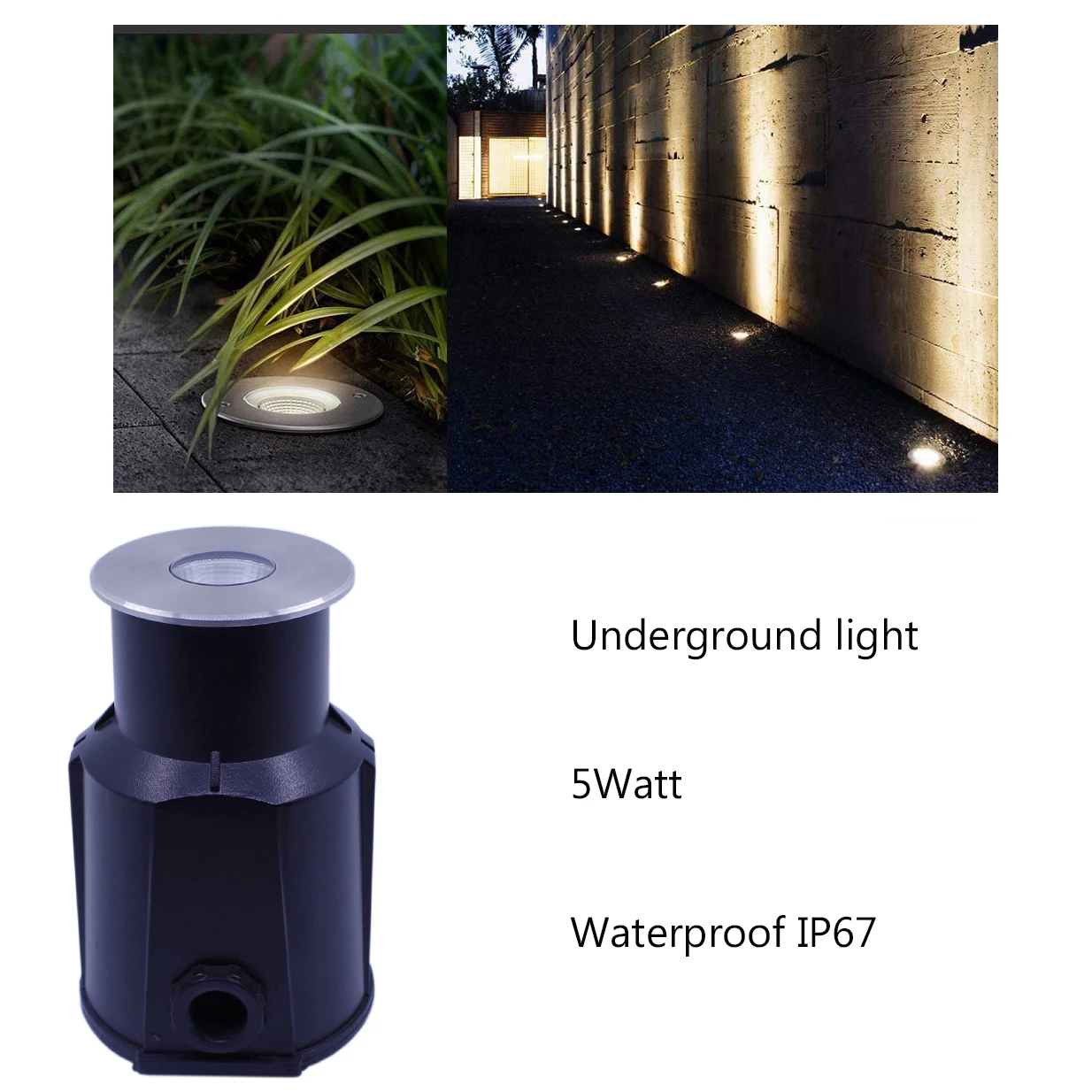 5 Вт COB светодиодный подземный прожектор из нержавеющей стали 316 IP67 Водонепроницаемый 12 вольт напольный светильник