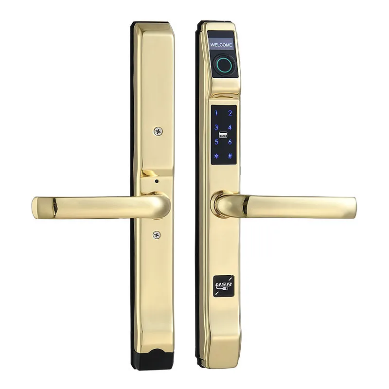 Intelligent sliding door lock available key fingerprint card