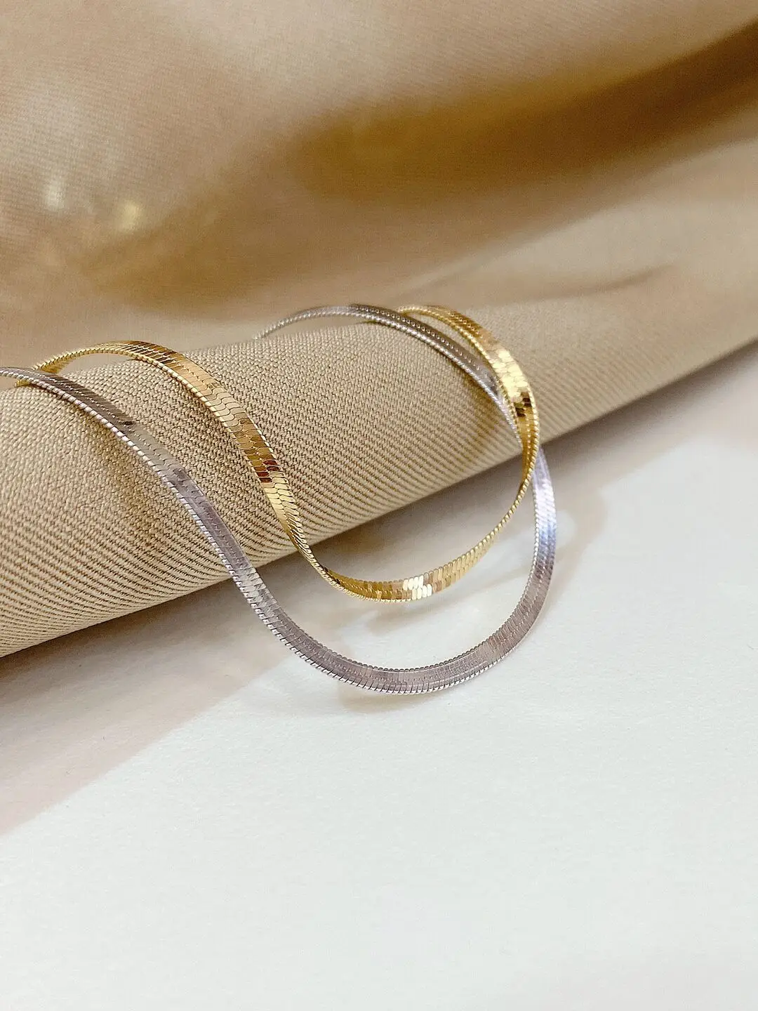 Classic Adjustable 2.1mm Italy Silver Chain 925 Sterling Silver Snake Herringbone Necklace 2.1mm