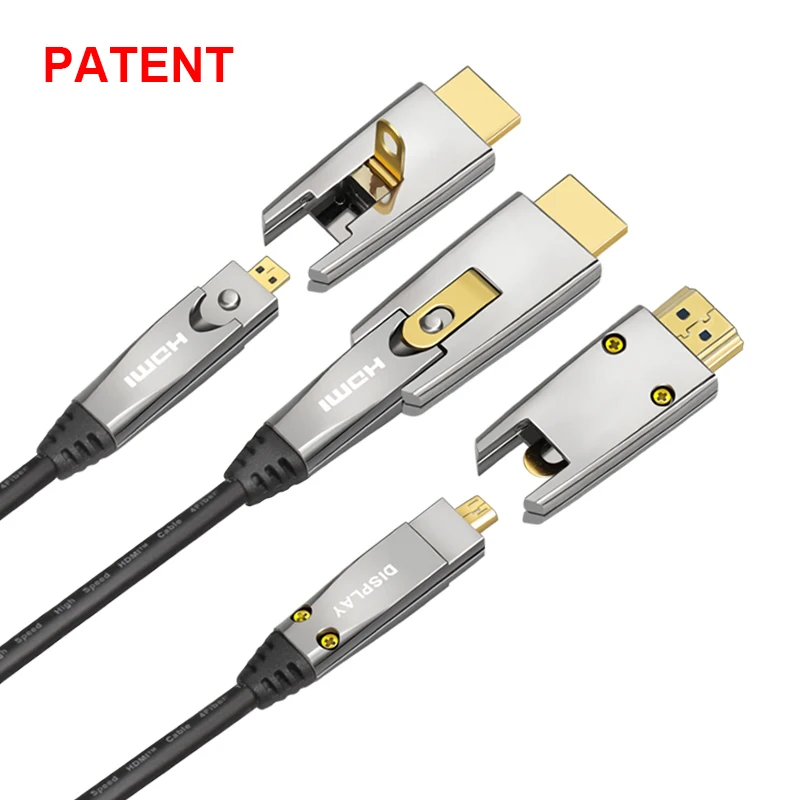 Manufacturing Price Pvc Micro Fiber Kabel Cabo 15 Meter 10M Alloy Zinc Fibre Optic Hdmi Cable 8K 4k