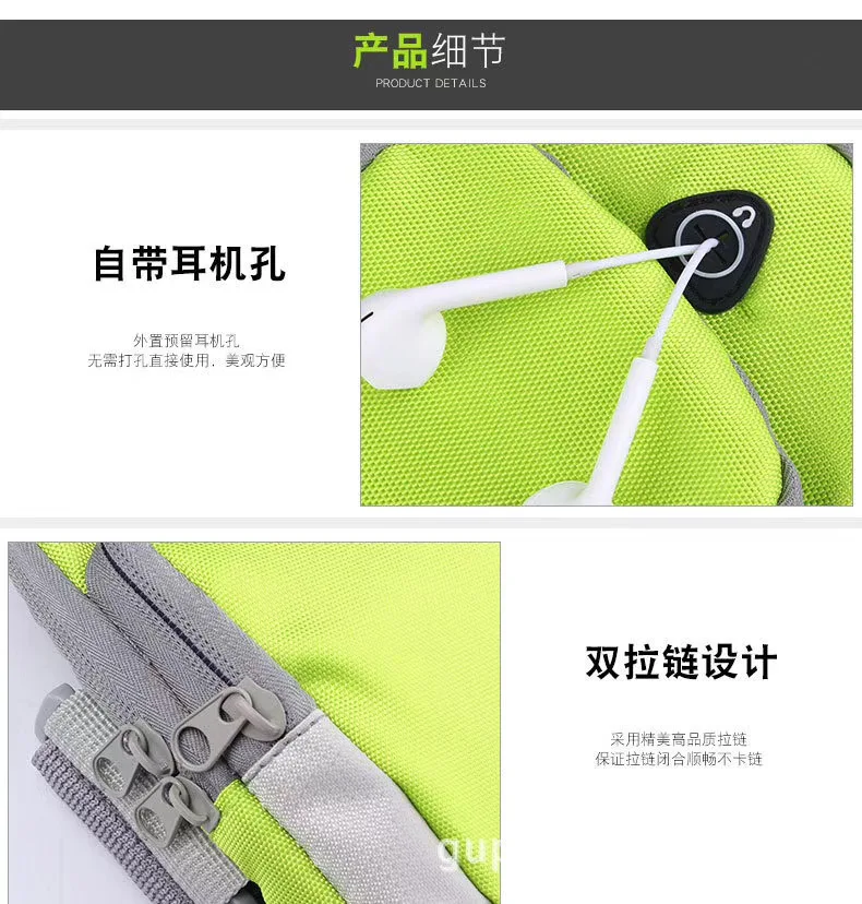 Multifunctional Outdoor Sports Armband Sweatproof Arm Bag Pocket with Key Holder Wallet for Gym Running Fit
