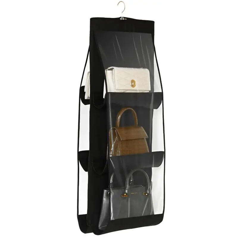 Folding Wardrobe Hanging Storage Bag Detachable Hanging Handbag Shelf Hanging Closet Organizer for Closet