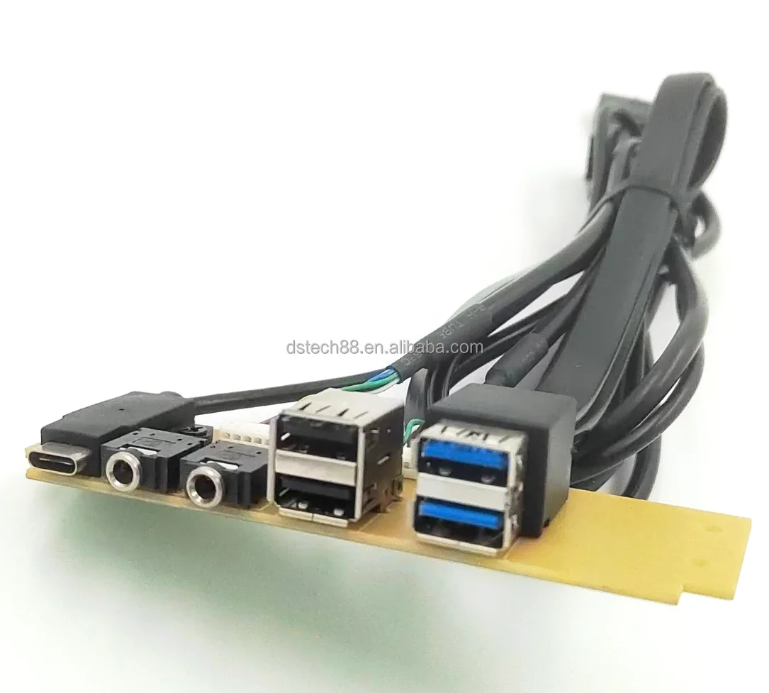 PC Computer Case PCB Dual USB 3.0   Dual USB2.0   TYPE C and HD Audio Connector Extionsion Data  Cable