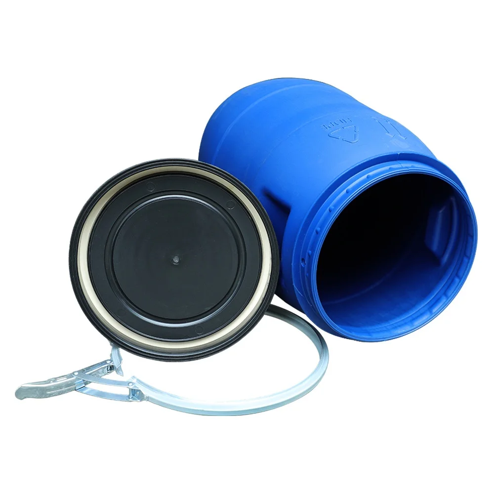 Hot sale 220l Open Top Blue Plastic 55 Gallons Drum / Plastic Barrel / 200l Hdpe Open Top Blue Plastic Drums