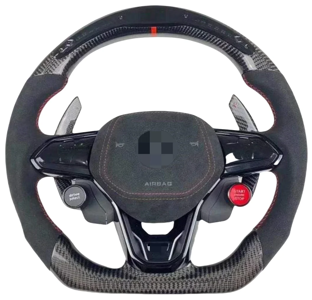Steering wheel suitable for Volkswagen MK7 MK6 Golf 7 Gti Golf 7 Golf 6 R LED carbon fiber/forged steering wheel