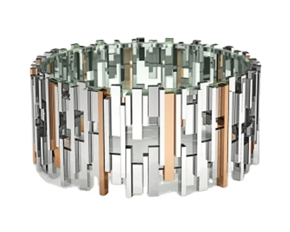 Stainless Steel Leg Base Coffee Table  Mirror Glass Side Table Modern Round Pure Glass Top Small Coffee Table