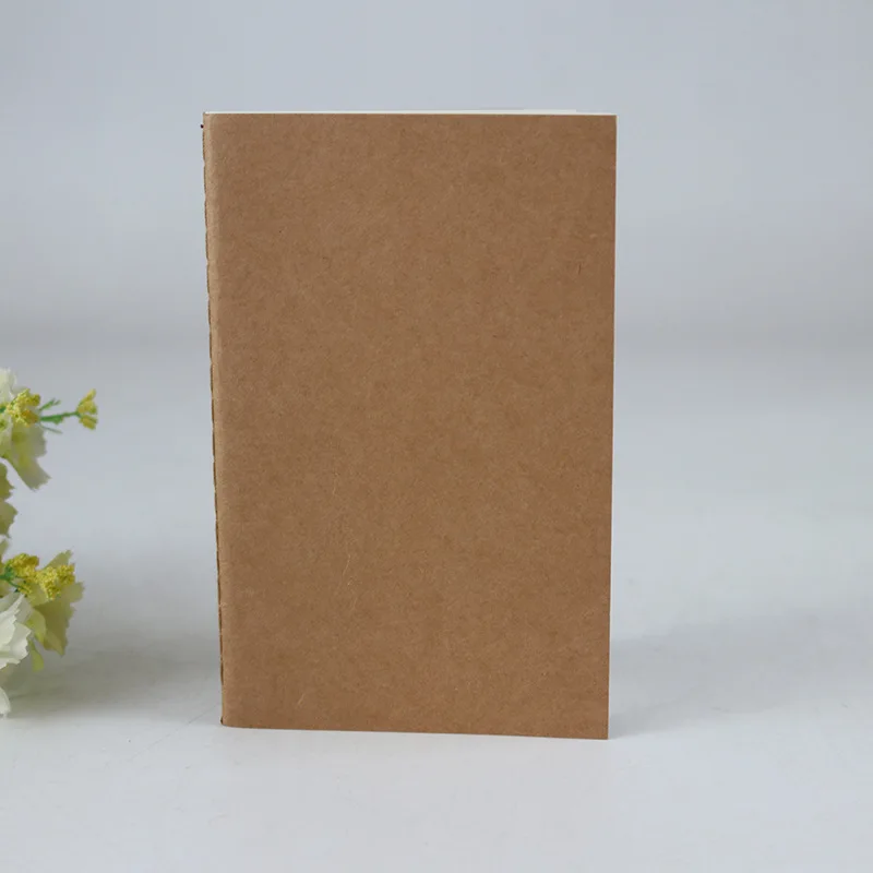 Custom Printing Logo A6 A5 B5 Size Stitching Composition Book Recycled Kraft Paper Softcover Notebook Exercise Book for School