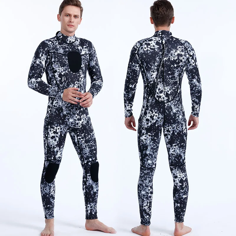 3mm Stock Custom Hot Sale Neoprene Printing Knee Padded Men Camo Spearfishing Hunting Surfing Diving Wetsuit
