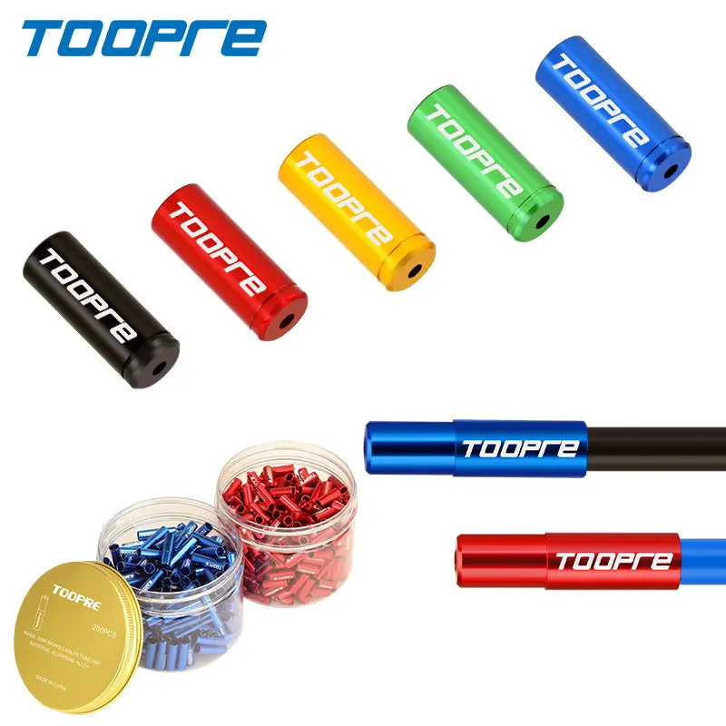 TOOPRE Mountain Road Bike Shift Brake Cable Ends Line Cap Wire Tube Plugs Aluminum Alloy 4mm 5mm MTB Bicycle Cable Cap