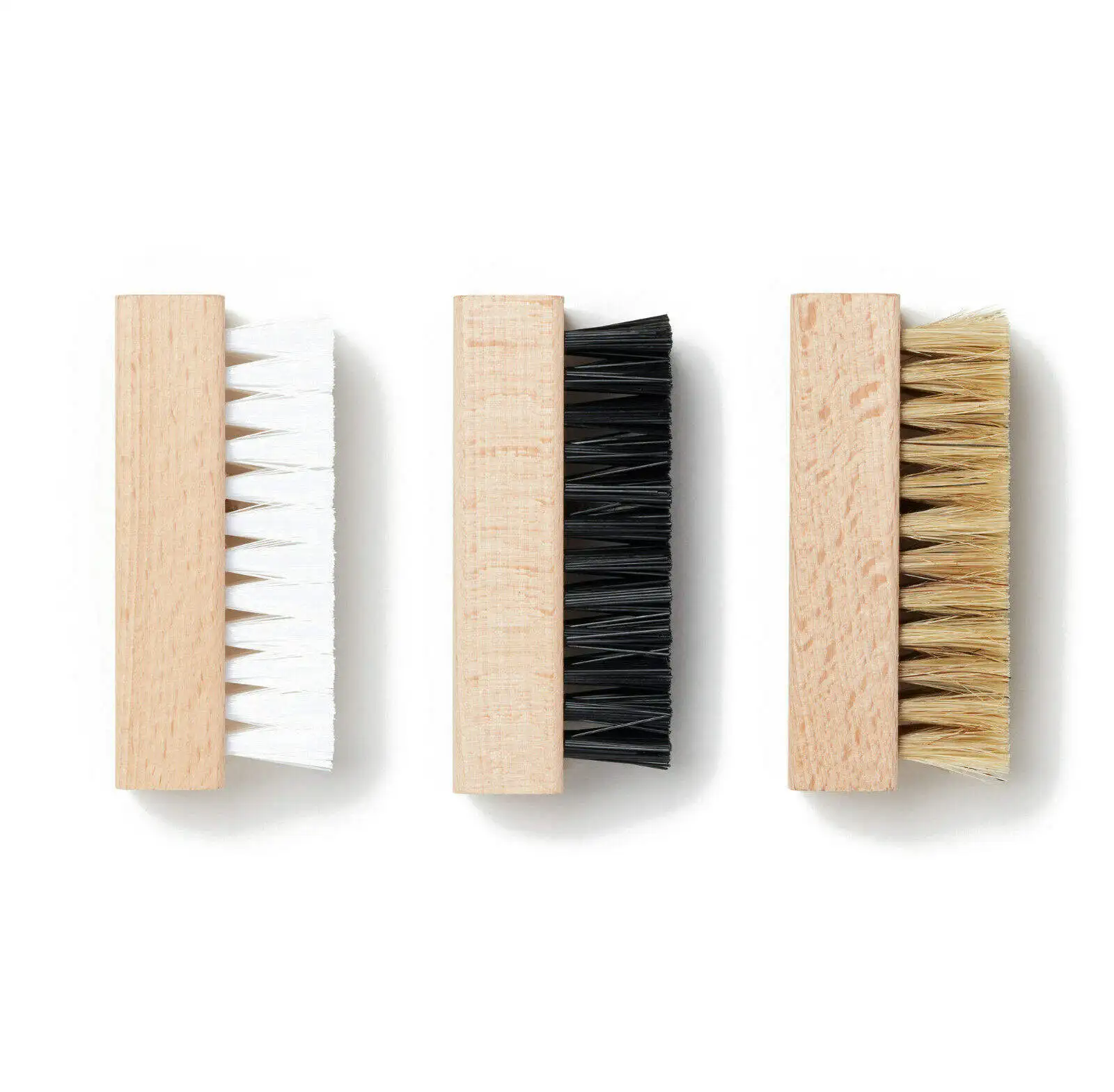 Custom logo Wooden Bristle Horse Pig Hair Shoe Polishing Brush Shoe Cleaning Brush