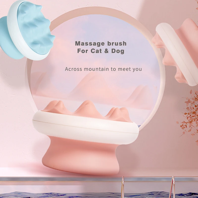 
AIWO Pet Cleaning Tool Pet Bath Massage Brush Silicon Pet Hair Brush For Dogs And Cats Comb Grooming Brush 