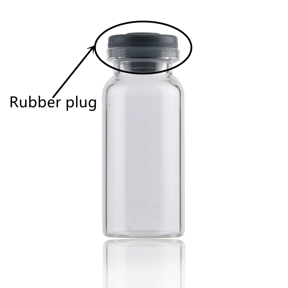 10ml clamp mouth glass bottle with stopper for storage of vaccine drugs