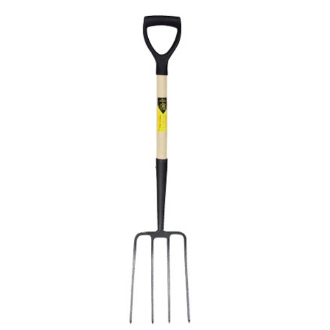 Popular 4 prong steel  Garden Fork with short steel handle made in china