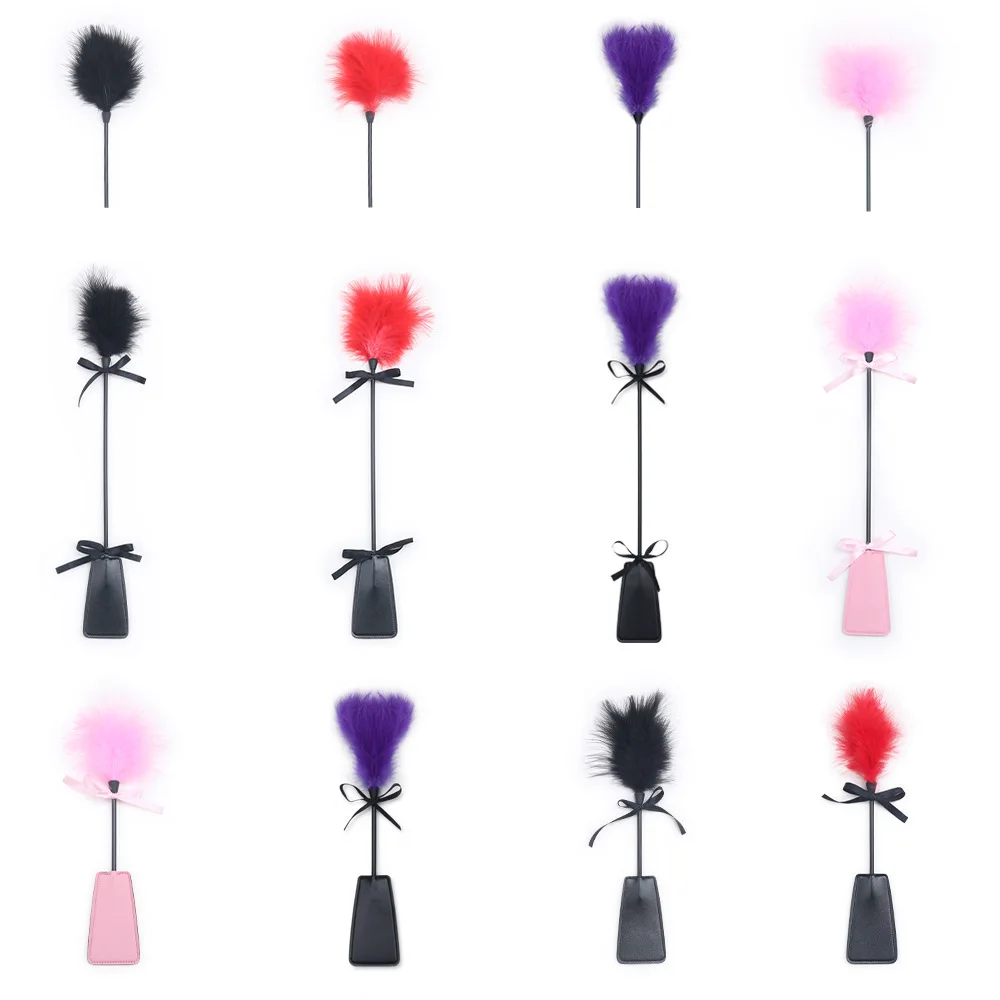 Wholesale Handle Tickled Bondage Spanking Floggers Sex Toys Male Adult BDSM Tickler Sex Toys for Couples