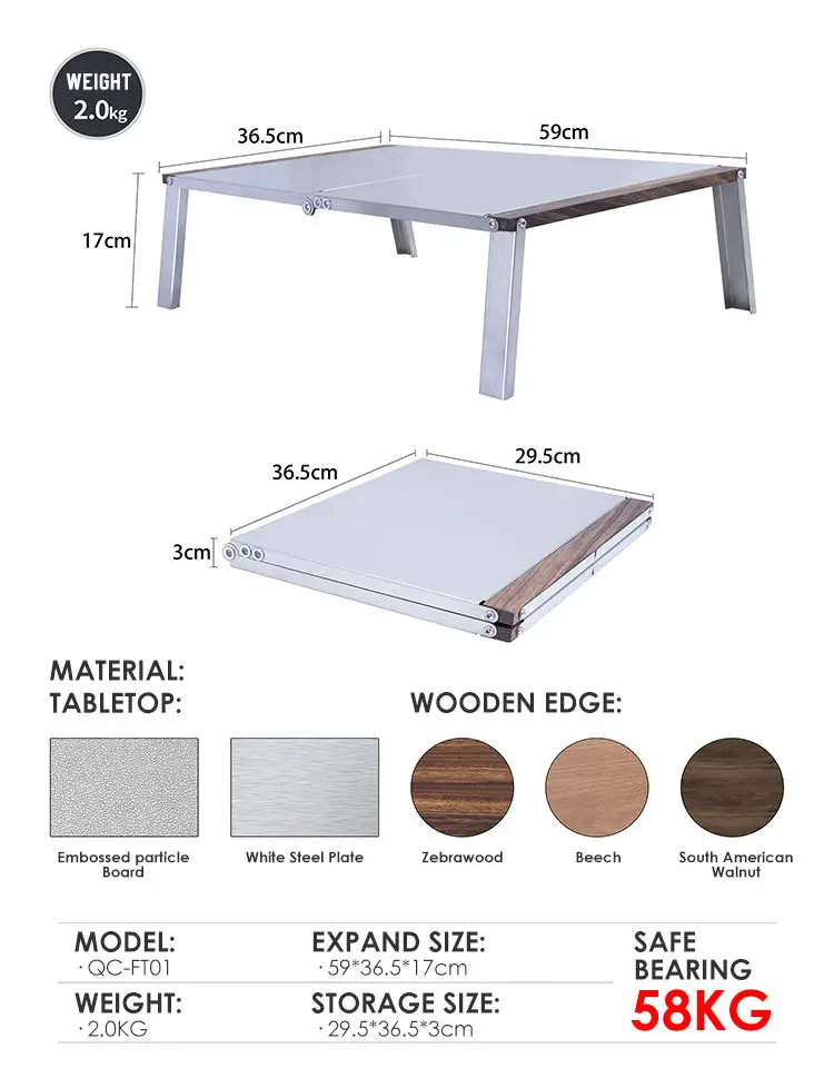 Manufacturers Wholesale Outdoor Portable Stainless Steel Folding Table Multi-purpose Picnic Barbecue Table