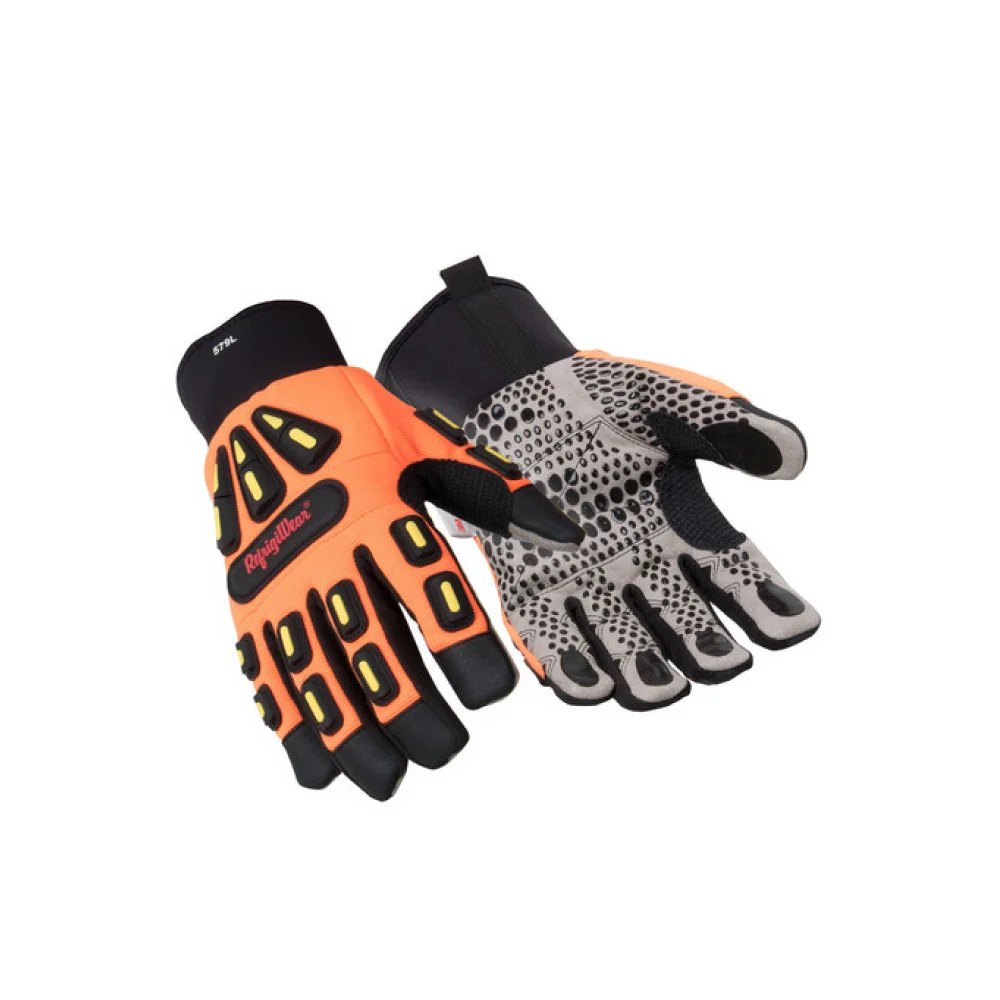 Thinsulate Old School Oil And Gas Safety Cotton Ansi 5 Anti Impact Protective For Gloves 100% Cotton Orange