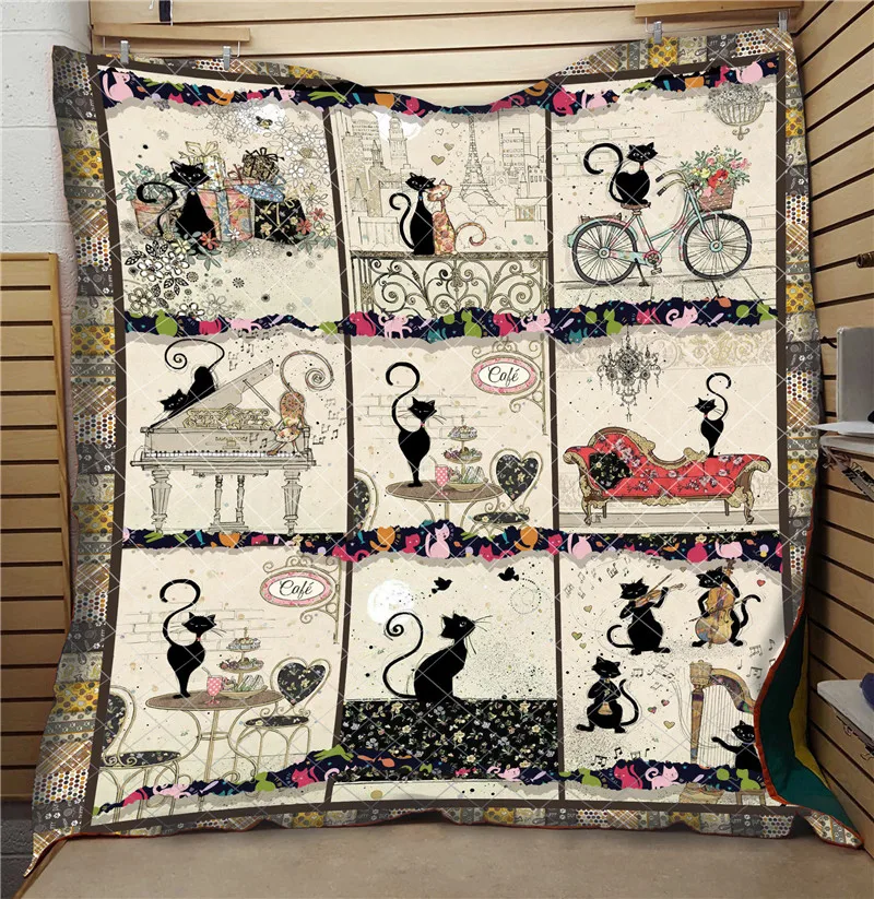 3D Christmas Quilt Bed Comforter 200x230cm Bedding Set Home Child Gift Thin Quilts