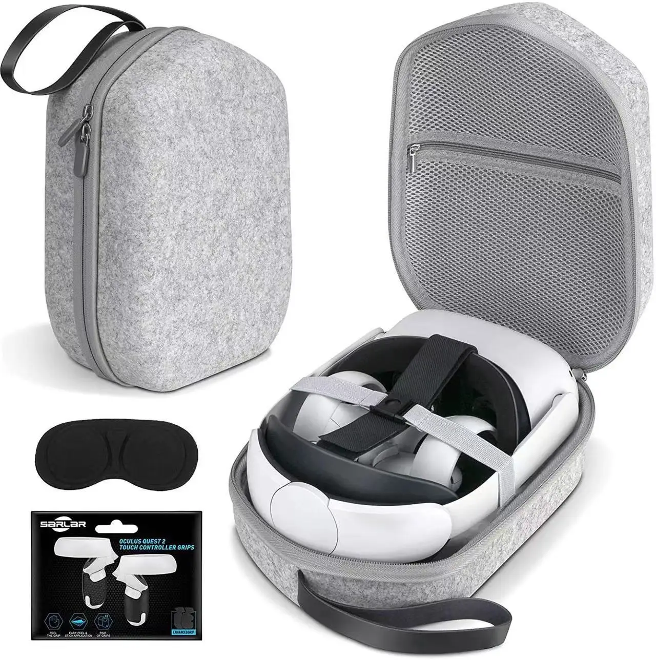 EVA Portable Storage Bag Headset Shockproof Virtual Travel Carrying Case for Quest/Quest 2 VR Accessories