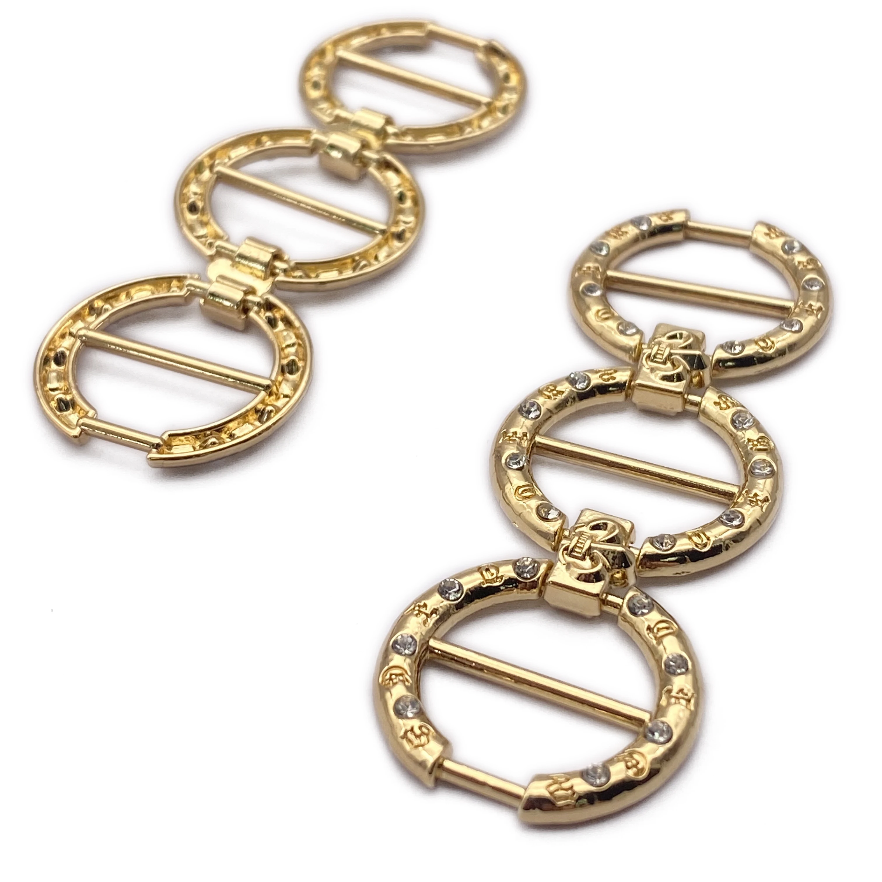 Factory Round Pearl Rhinestone Metal Belt Buckles Women Dresses Clothes Decoration