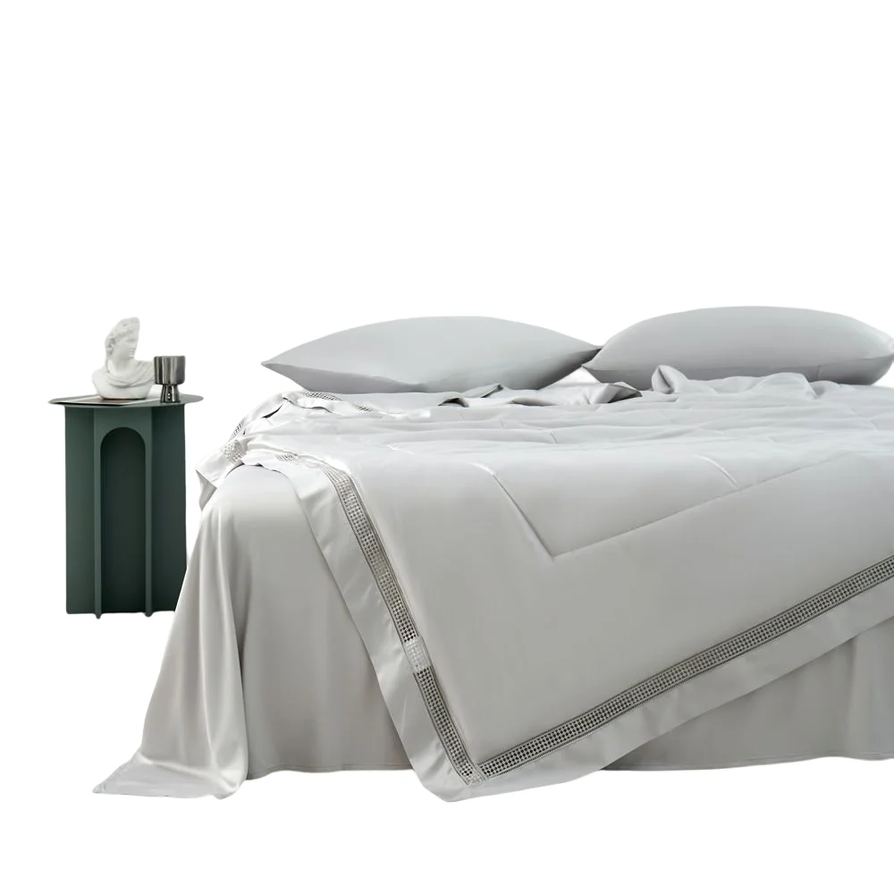 New Arrival 100 Bamboo Fabric Beds Sheet 4 PCS Sets with Summer Cool Quilt