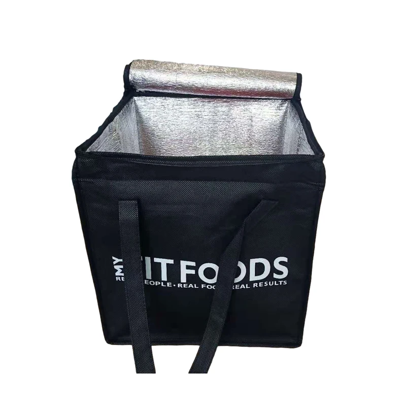 Dairy Products Delivery Aluminum Foil thermal Bag with handle for Perishable lunch milk insulation cooler bag