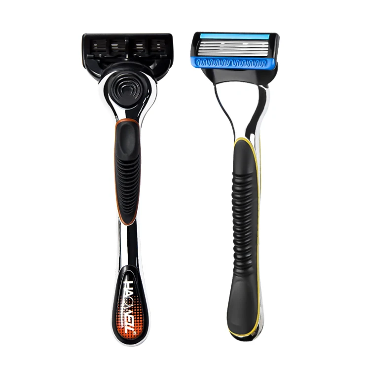 Сменный металлический картридж B502DR с резиновой ручкой, 5 лезвий, система бритвенных лезвий, бритвенный станок для мужчин