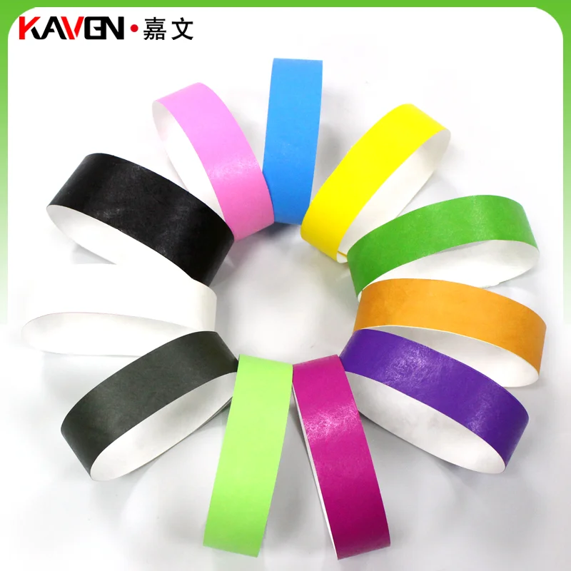 One Time Use Tyvek Wristband Waterproof Material Bracelets for Wholesale