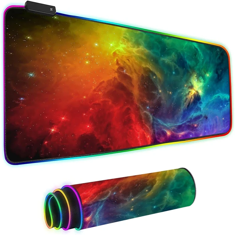 Hot Selling Extra Large XXL Cloth Microfiber Surface Comfortable RGB LED Gaming Mouse Pad