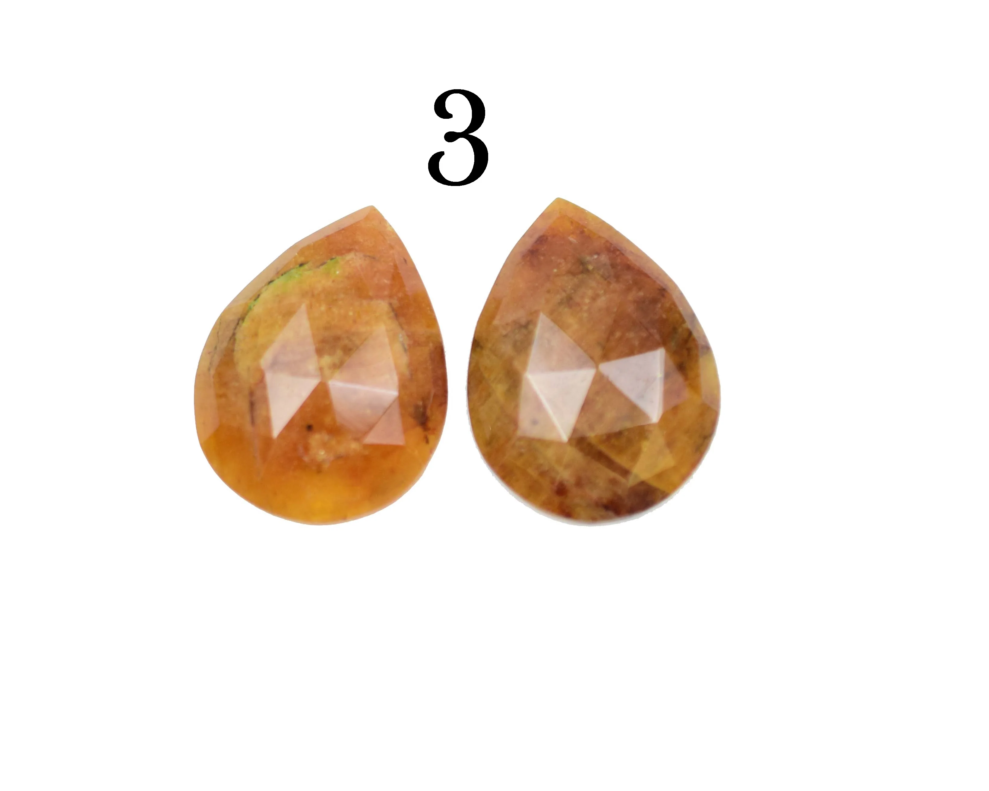 Natural Aventurine And Yellow Sapphire Natural Shape Loose Gemstone Cabochon