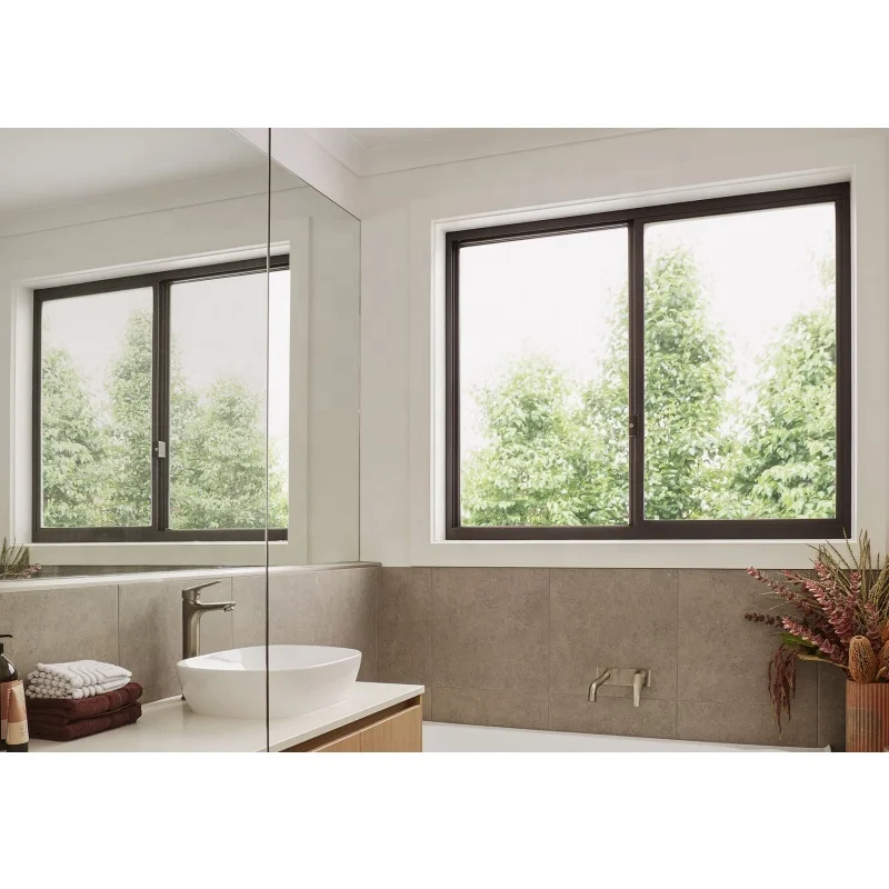 China Factory Customized high quality Double-glazed soundproof aluminum sliding window for home hurricane-proof sliding windows
